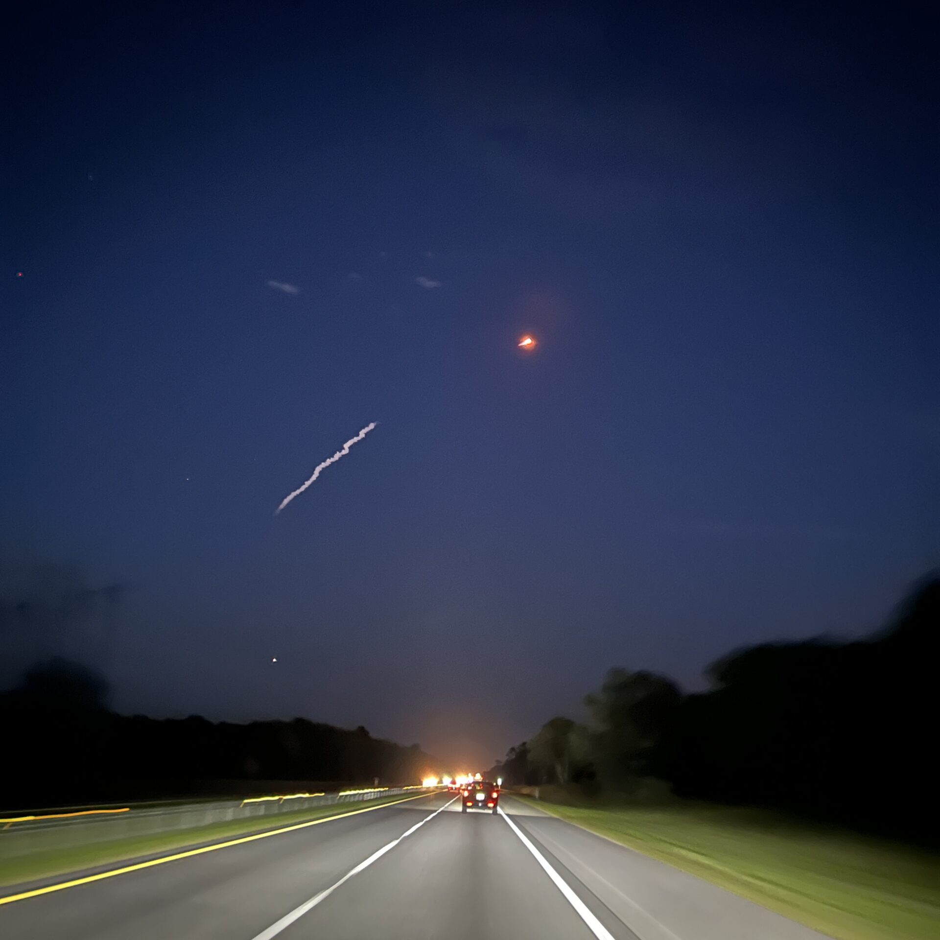 Falcon9-raketen skickades upp på vår resa mot Cocoa Beach.